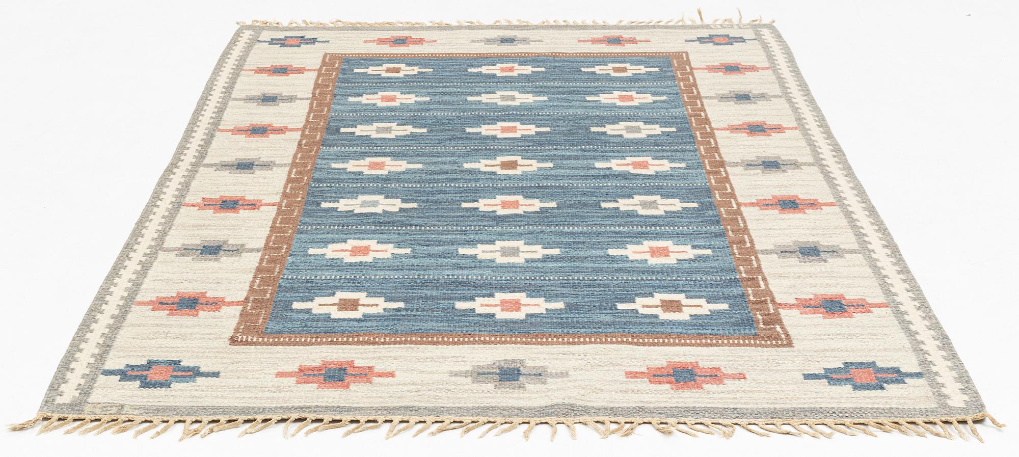 Anna-Greta Sjöqvist, matta, rölakan, ca 253 x 175 cm, signerad AGS.