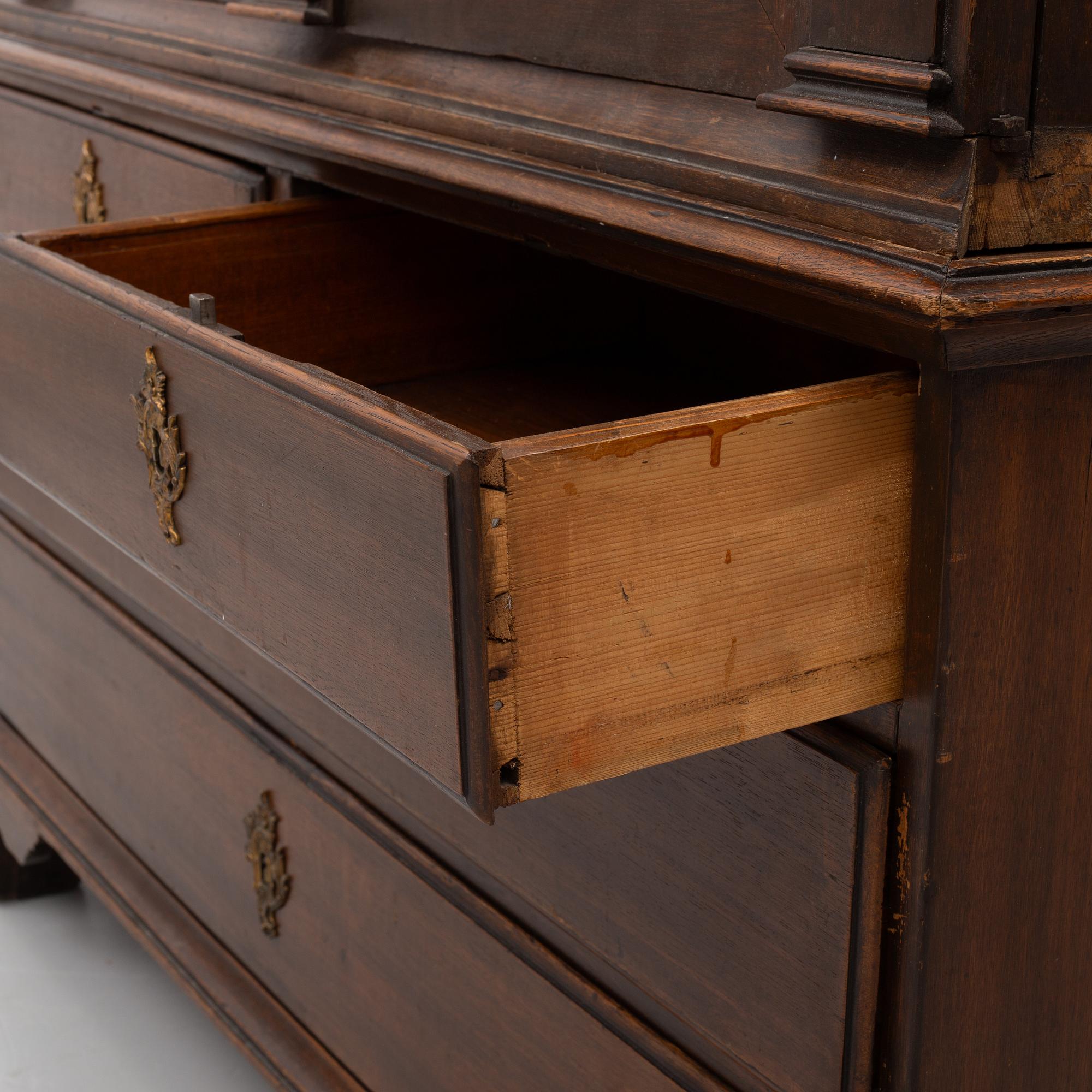 A Rococo cabinet, 18th century.