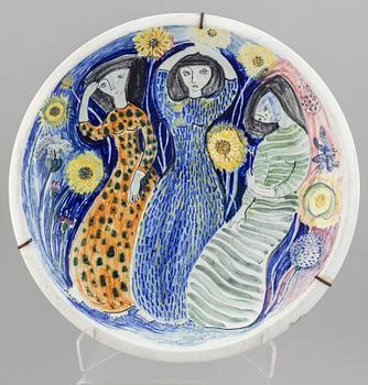 RÖRSTRAND, a set of 4 stoneware dishes, Carl-Harry Stålhane, Oskar Dahl, Sylvia Leuchovius, Sweden mid 20th century.