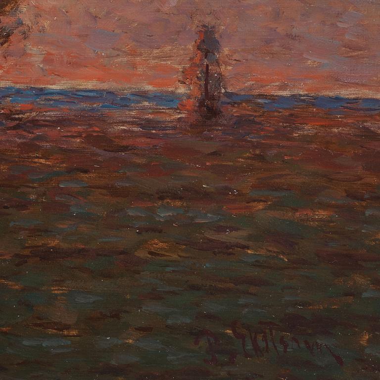 Per Ekström, Landskap i solnedgång.