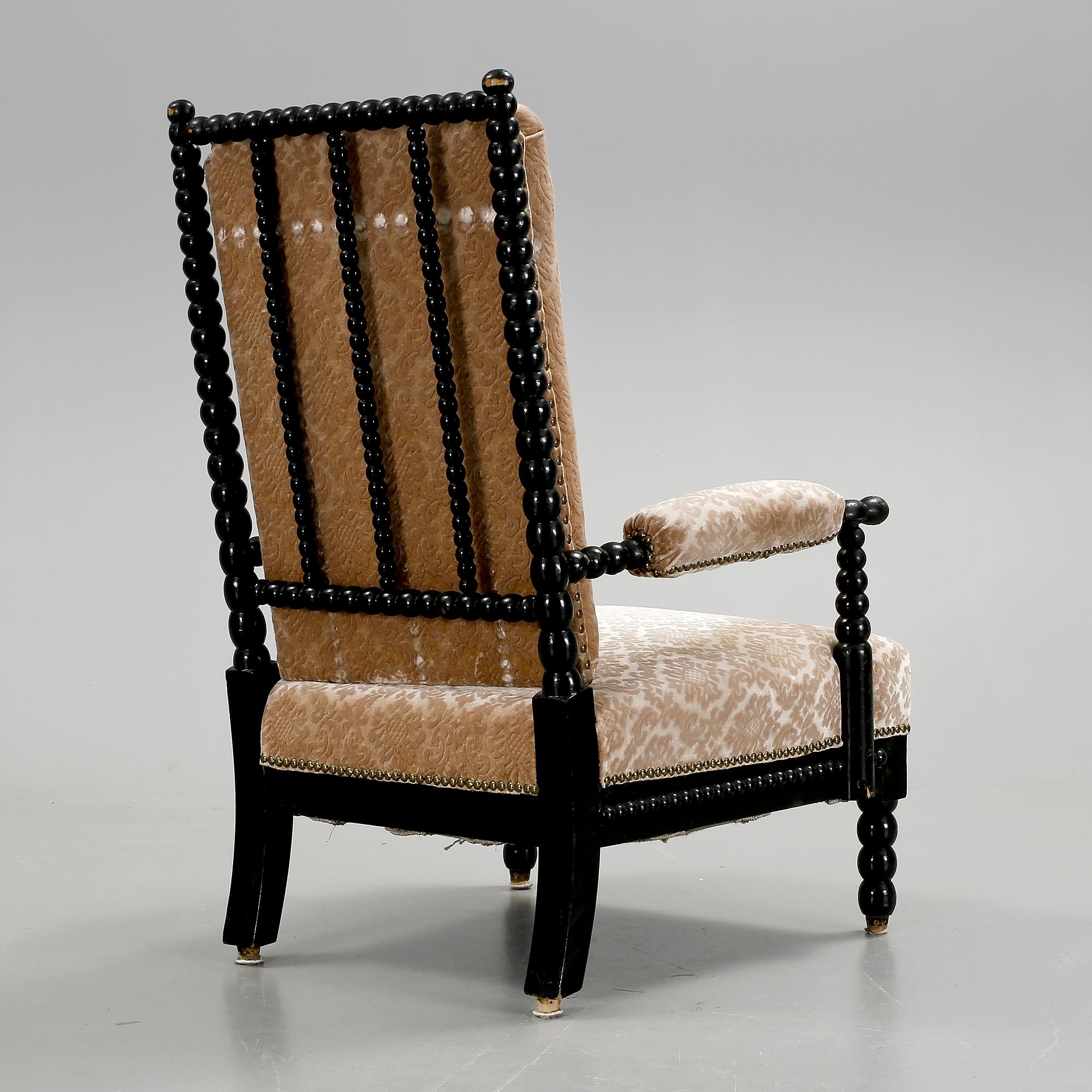 KARMSTOL, barockstil, 1800-talets slut.