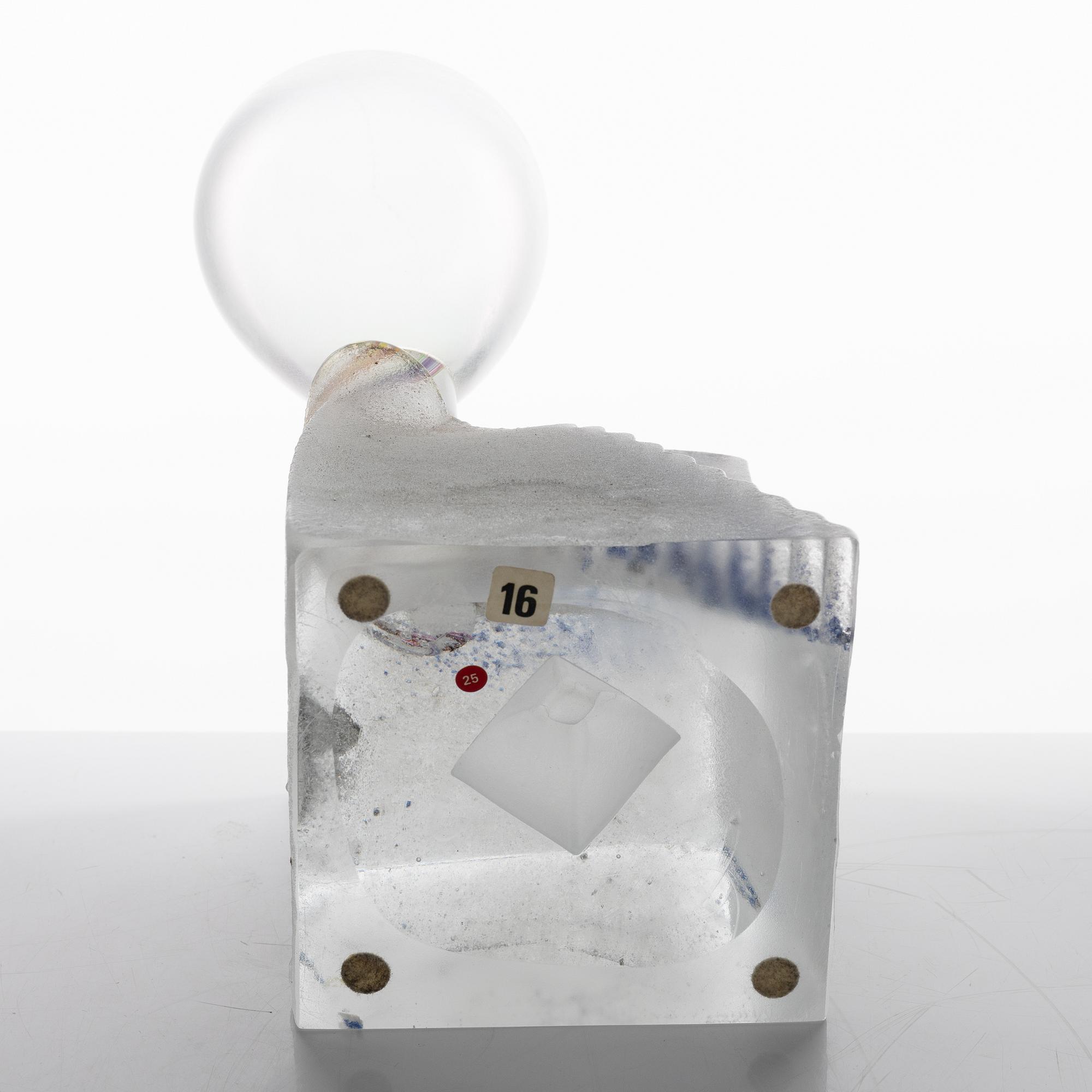 Bertil Vallien, skulptur, glas, Kosta Boda, signerad.