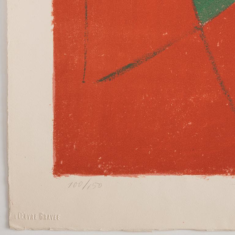 Serge Poliakoff, "Composition rouge, verte, bleu et jaune".