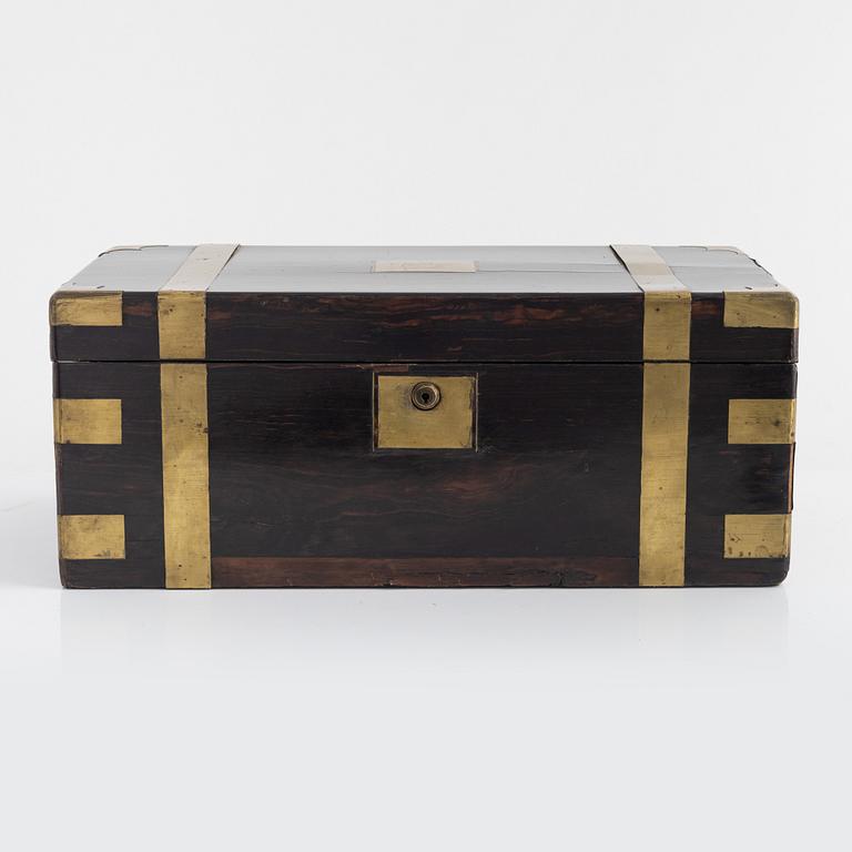 A Victorian writing slope, 1870's.