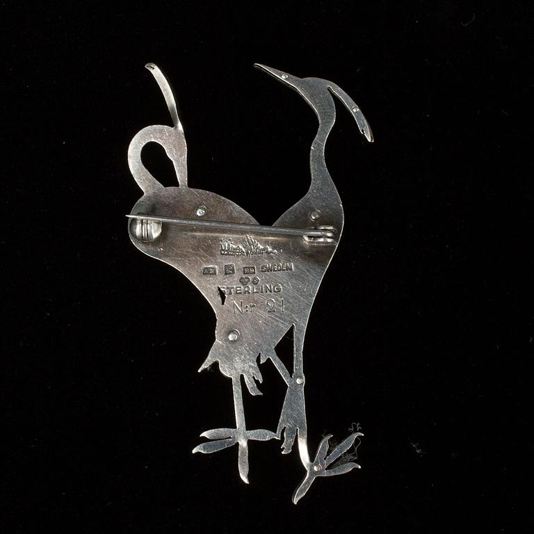 BROSCH, sterlingsilver, Wiwen Nilsson, Lund, 1952. Vikt ca 14 g.