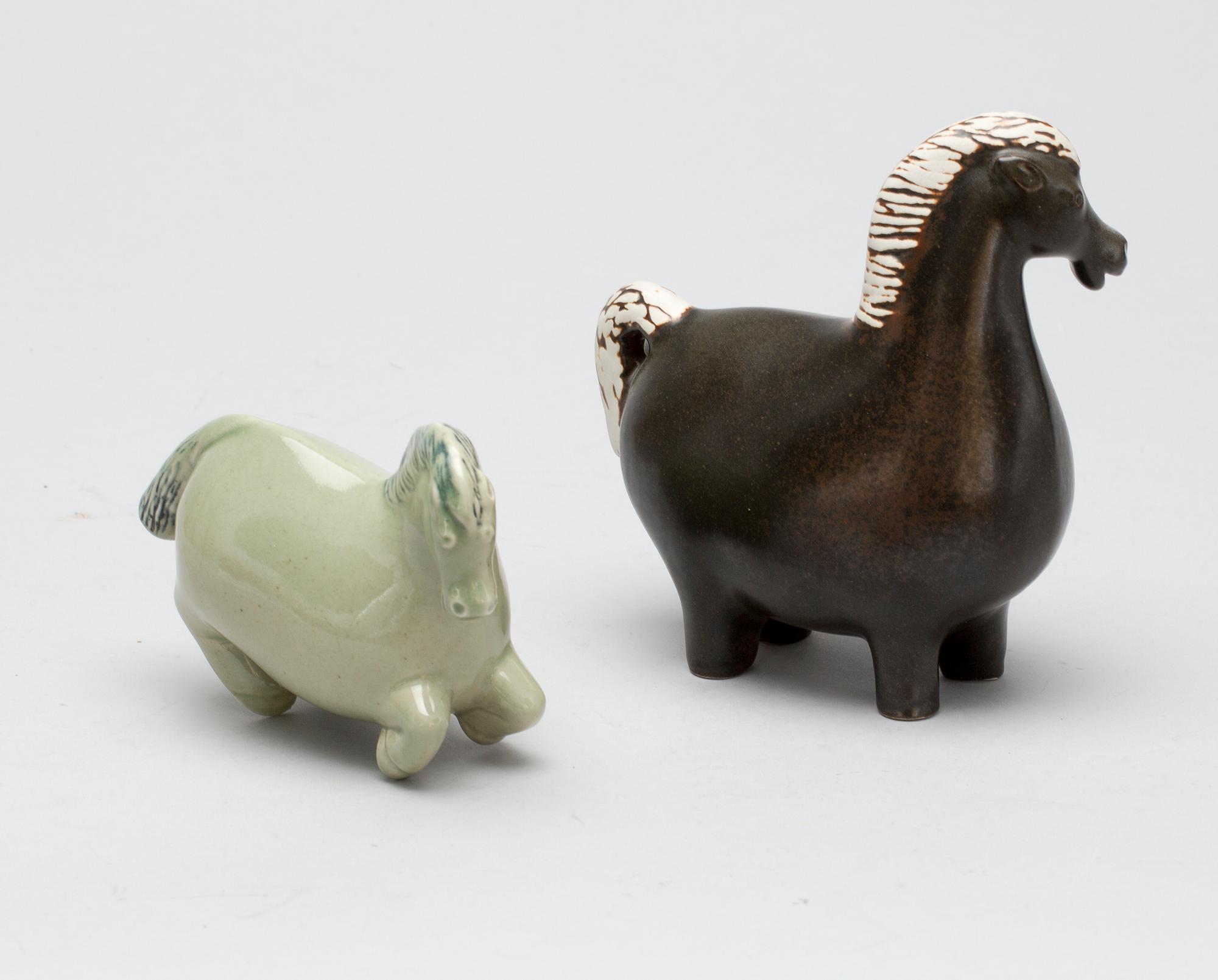 FIGURINER, 2 st, stengods, Stig Lindberg, Gustavsberg.
