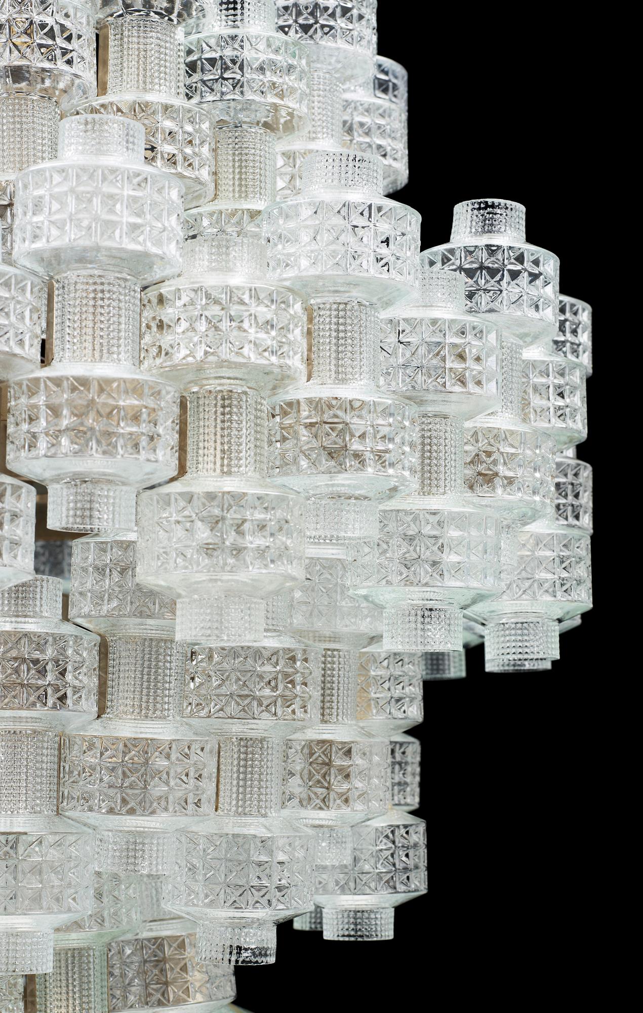 TAKLAMPA, Orrefors/Fagerhult, 1900-talets mitt.