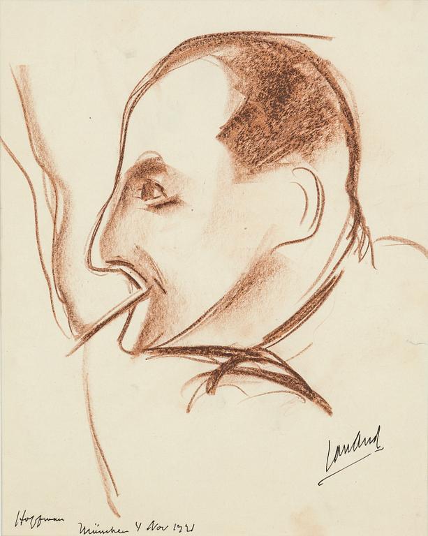 John Jon-And, pastell på papper, signerad och daterad München 4 Nov 1921.