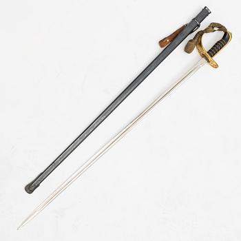 Swedish sabre, model 1893 for cavalry officers, with scabbard.
