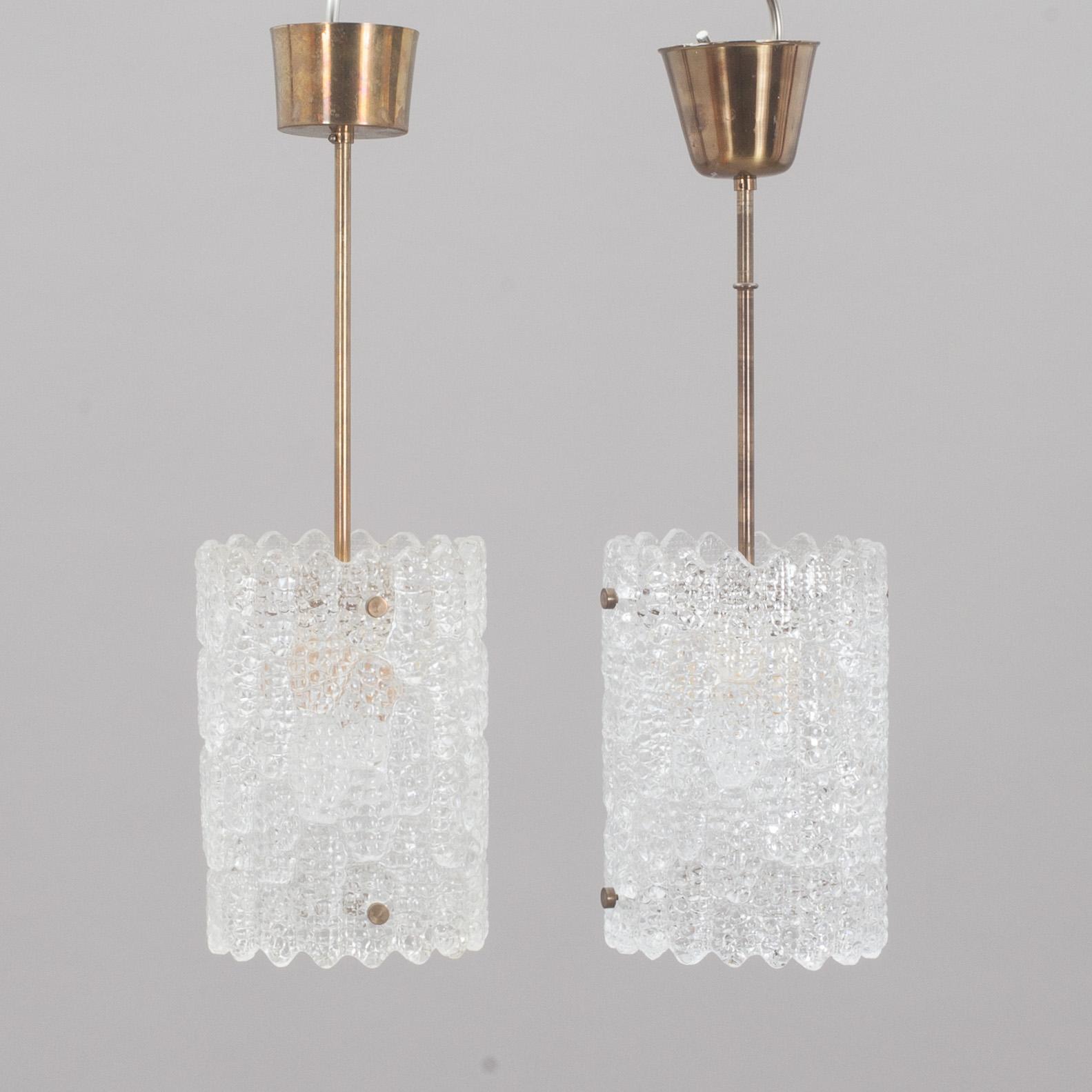 TAKLAMPOR, ett par, Carl Fagerlund, Orrefors.