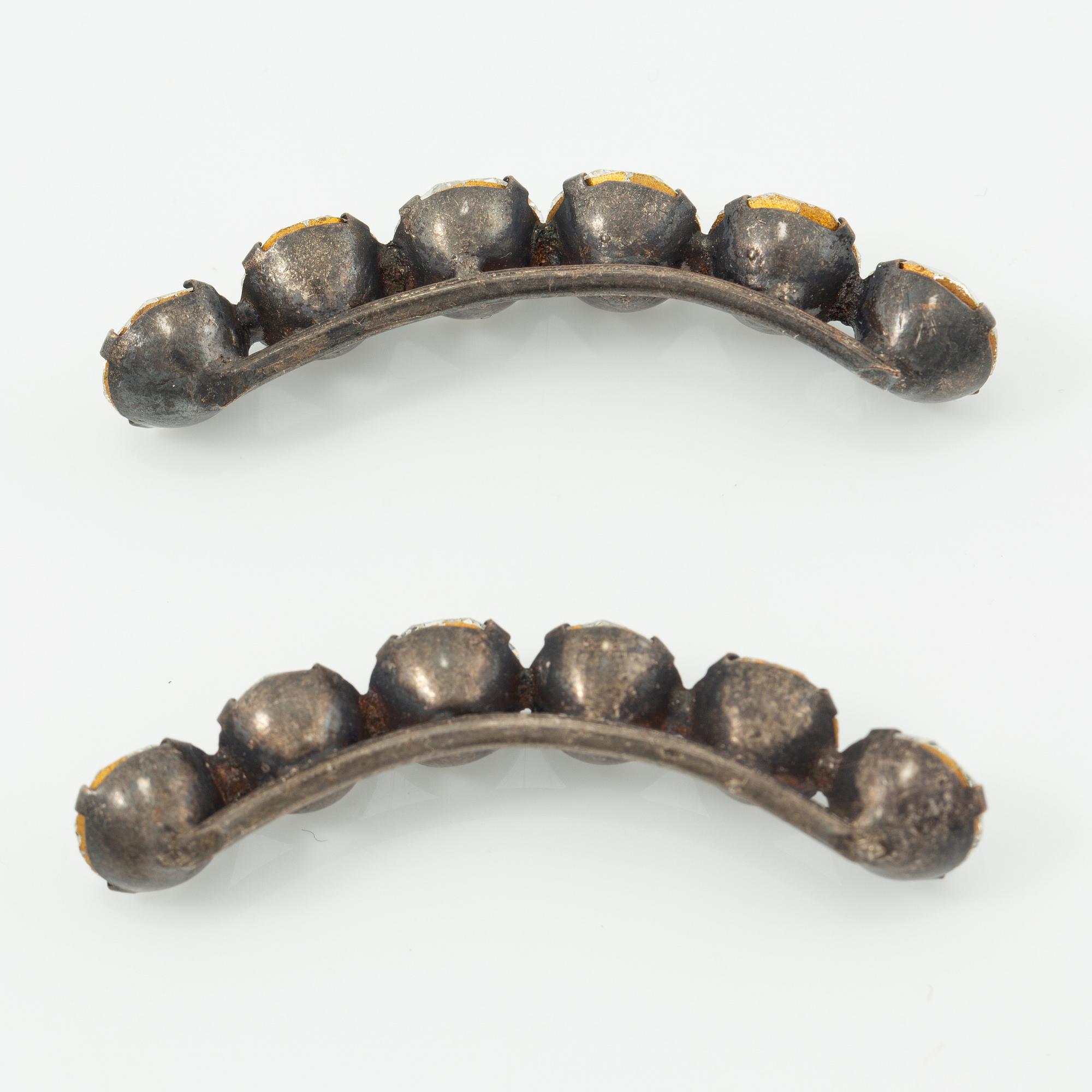 Silver necklace with paste, 19th century.