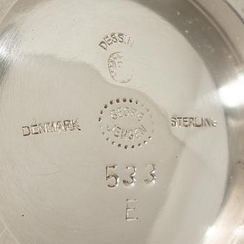 Georg Jensen, a set of four pieces tea and coffee service, sterling silver, design Johan Rohde, 533 and 787, Copenhagen.