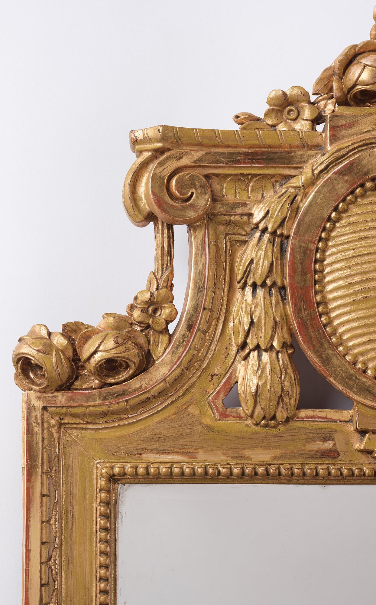 A Gustavian Giltwood mirror by J. Åkerblad (master in Stockholm 1758-1799).