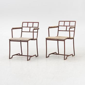 Carl Hörvik, a pair of garden chairs, possibly produced by Thulins vagnfabrik, Skillingaryd.