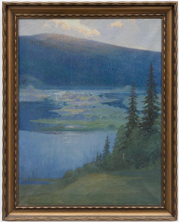 Olof Walfrid Nilsson,  "Sommarkväll vid Dalby, Wärmland".