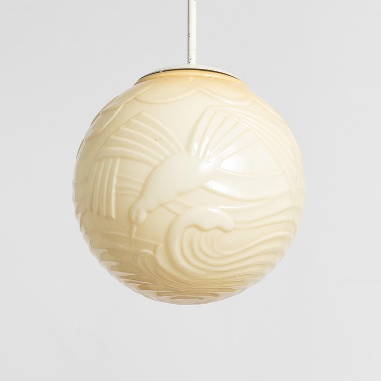 A Swedish Grace ceiling lamp, 1930's.