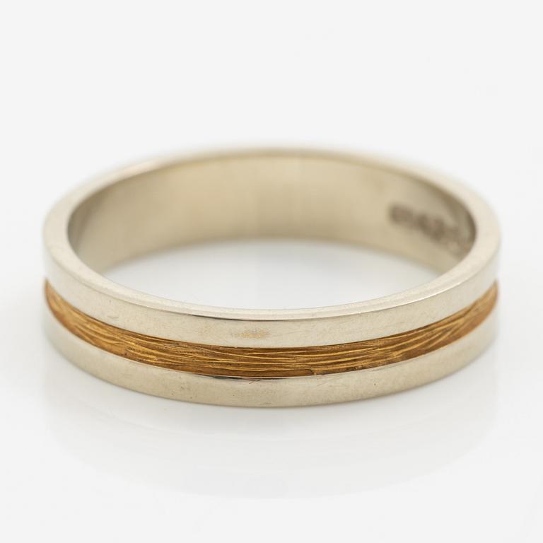 Lapponia, ring, 18K guld och vitguld, Finland 1976.