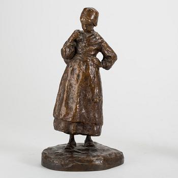 RUTH MILLES, signerad, samt otydlig gjutarstämpel, patinerad brons.