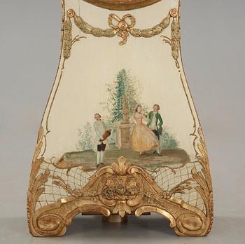 A Swedish Transition Rococo/Gustavian 18th century longcase clock.