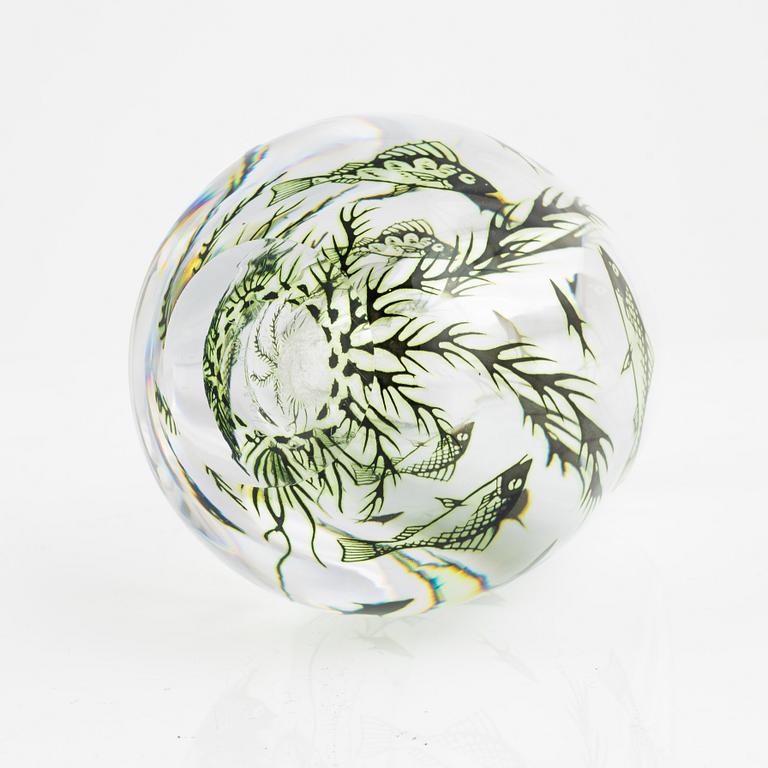 Edward Hald, vas, glas, "Fiskgraal", Orrefors.