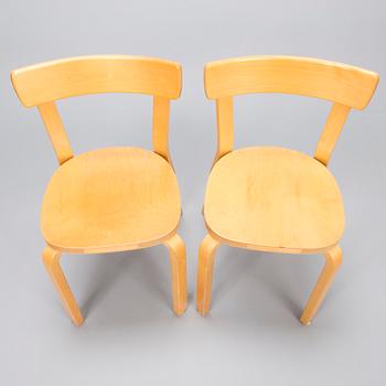 ALVAR AALTO, Tuoleja, 4 kpl, malli 69, Artek. 1900-luvun loppu.