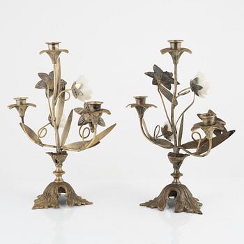 A pair candelabras + one, France, first half of the 20th century.