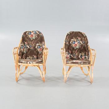 FÅTÖLJER, ett par, 1900-talets tredje kvartal.