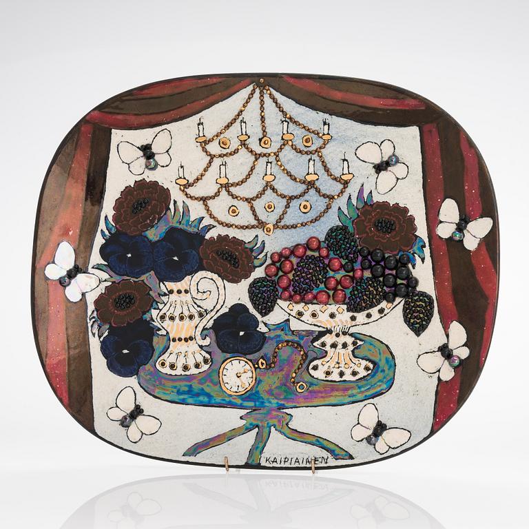 Birger Kaipiainen, dekorationsfat, keramik, signerat Kaipiainen Arabia.