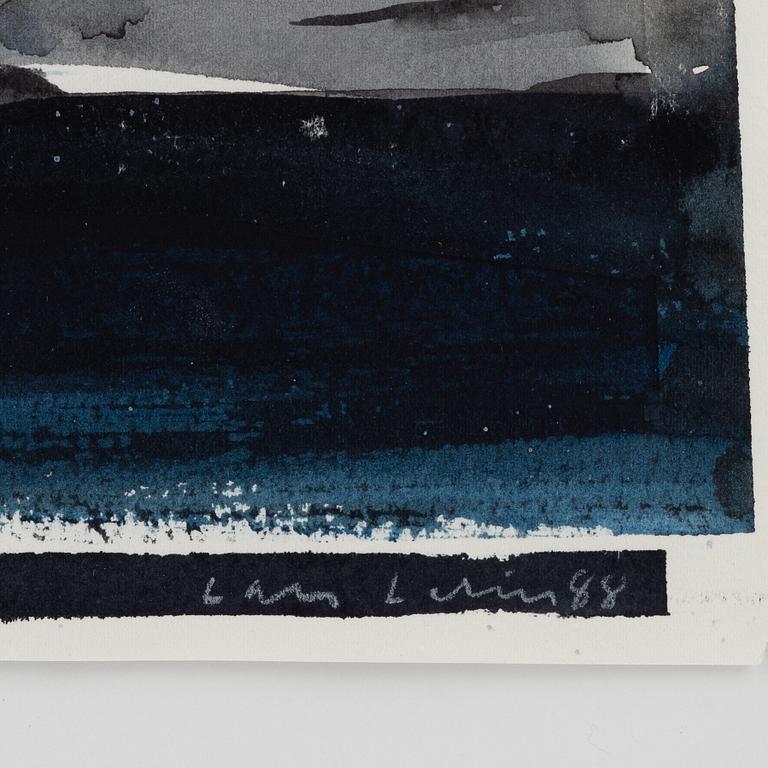 Lars Lerin, watercolour, signed Lars Lerin and dated 88.