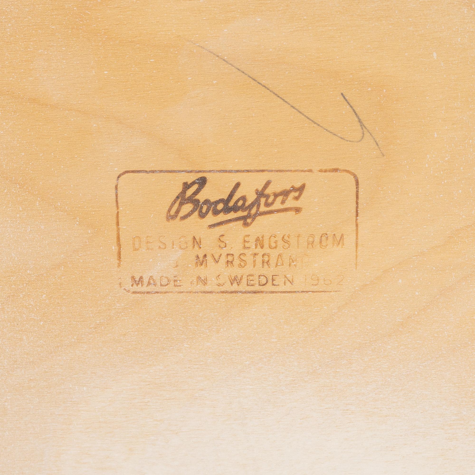 Sven Engström och Gunnar Myrstrand, sängbord, ett par, Bodafors, 1963.