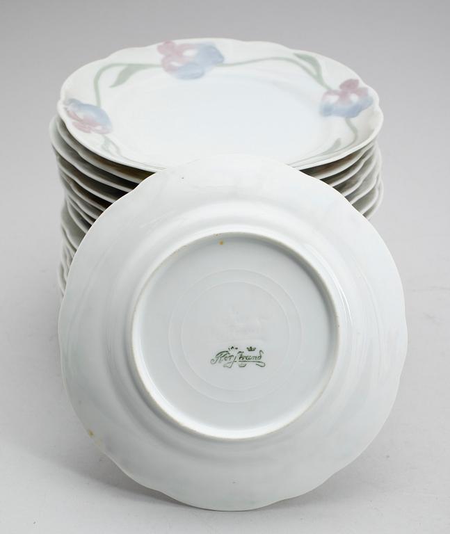 ASSIETTER, 17 st, "Iris", Alf Wallander, Rörstrand, jugend.