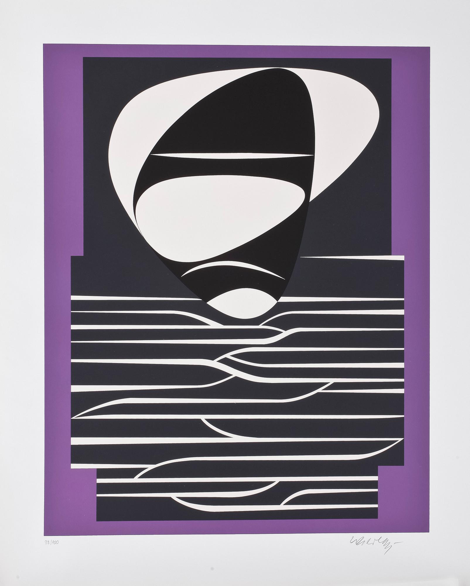 VICTOR VASARELY, Mapp med 10 st färgserigrafi,1989, samtliga signerade och numrerade 93/100.
