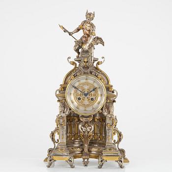 A Baroque style mantle clock, around 1900.