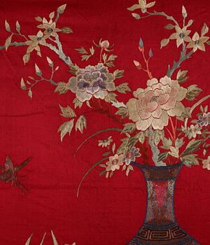 A silk embroidery, Qing dynasty.