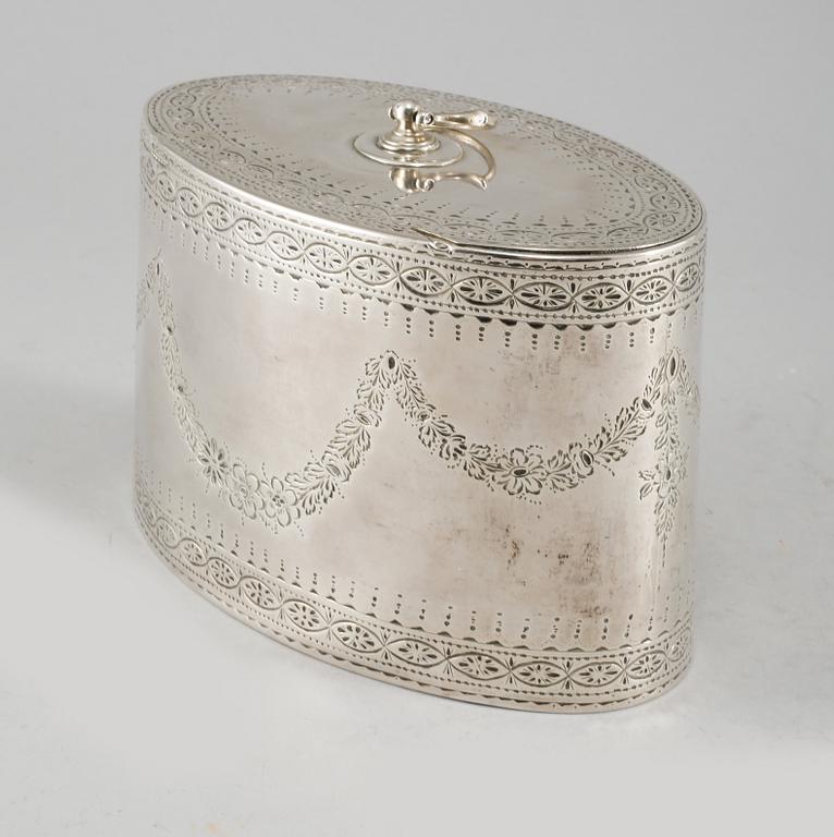 SOCKERSKRIN, silver, år 1822, London, vikt 364 gram.