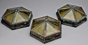 VÄGGLYKTOR, 3 st, 1900-talets andra hälft.