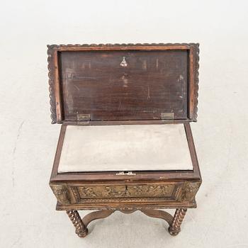 A wooden casket/Humidor partly baroque.