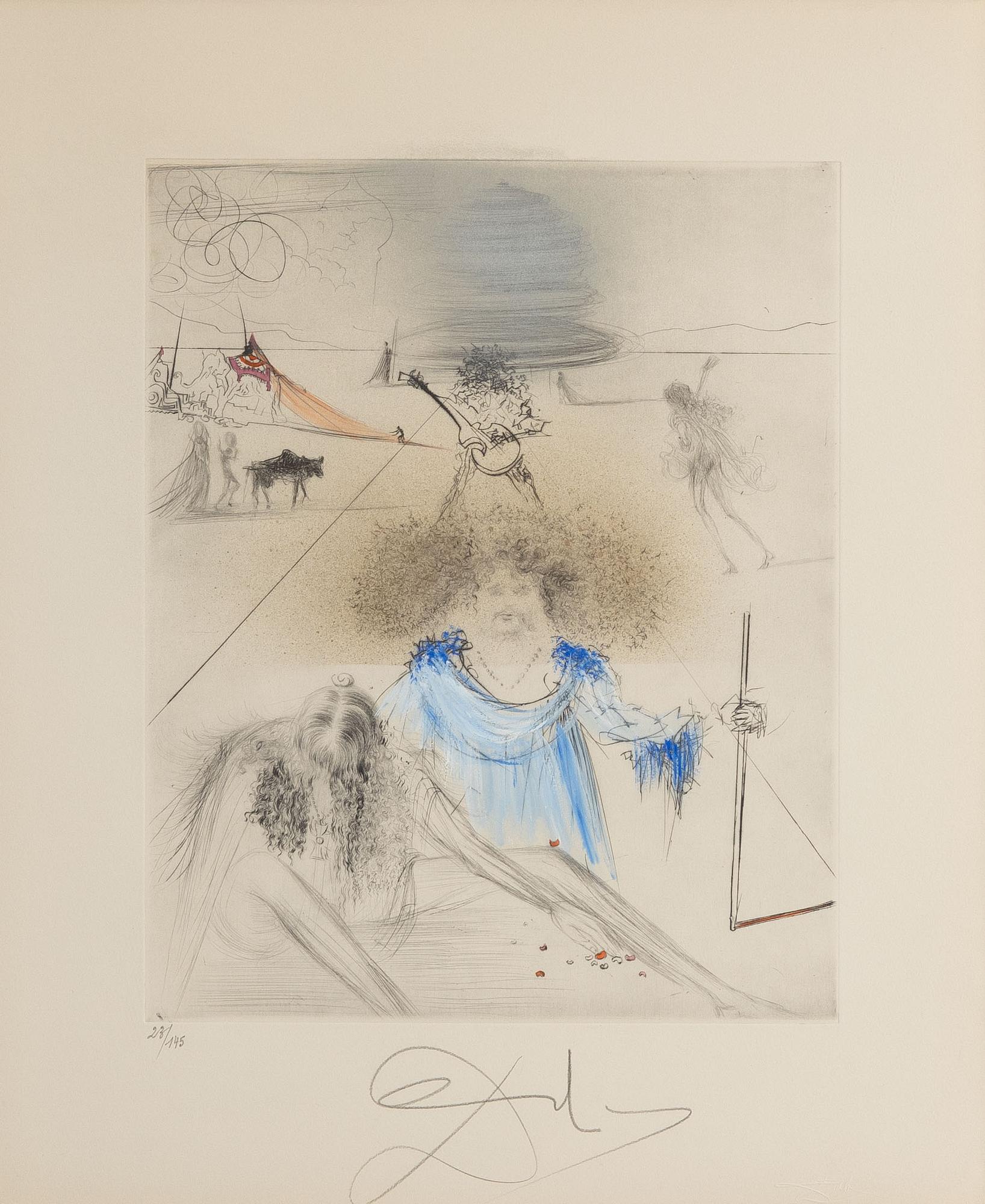 Salvador Dalí,  "Le Vieil Hippie", From Hippies.
