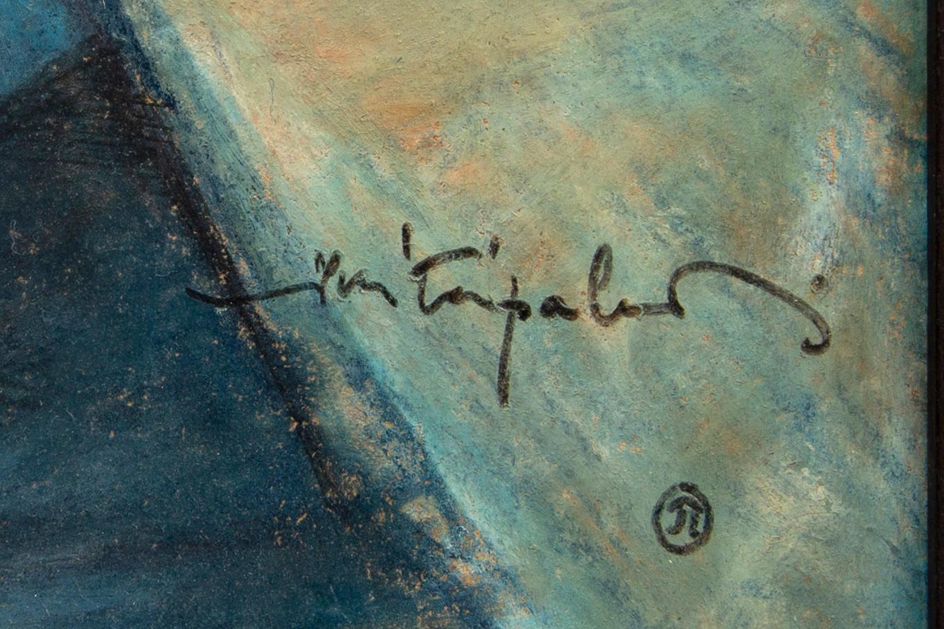 Jussi Taipaleenmäki, a signed oil on board.