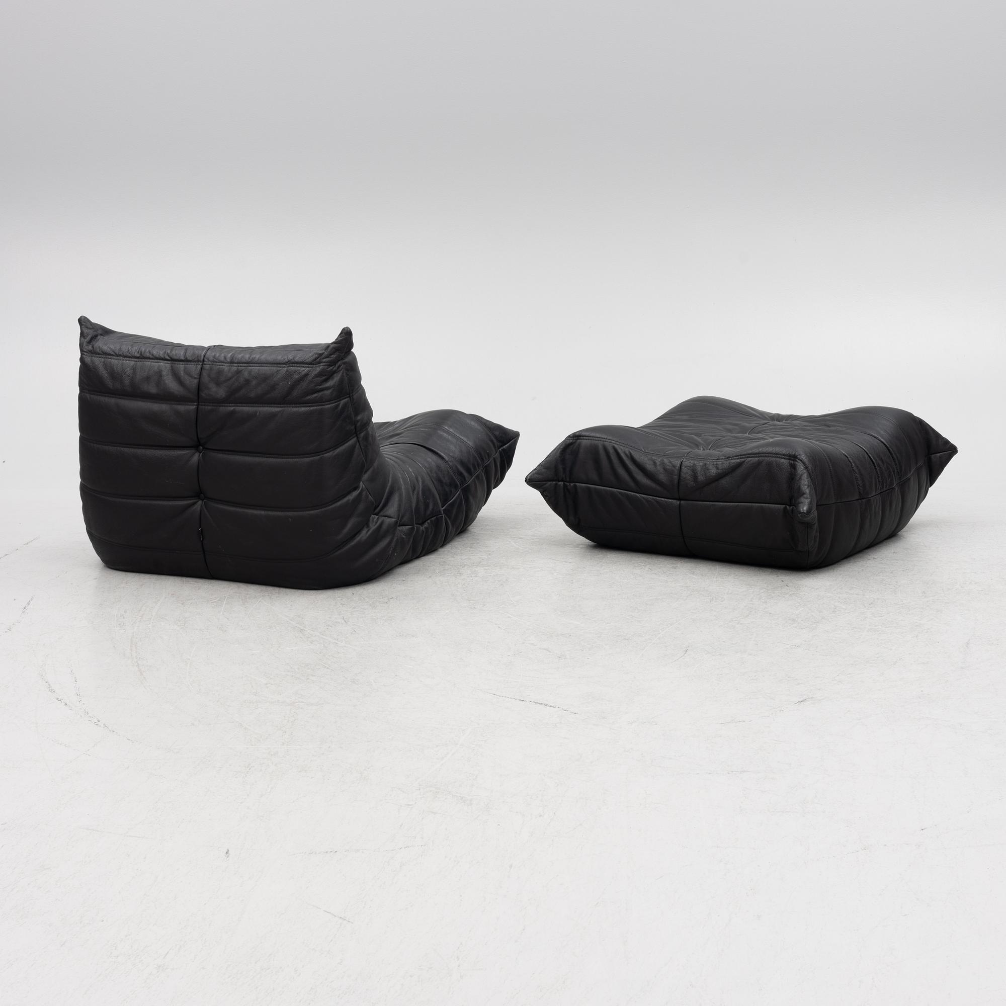 Michel Ducaroy, a 'Togo' armchair with ottoman, Ligne Roset, France, 21st Century.