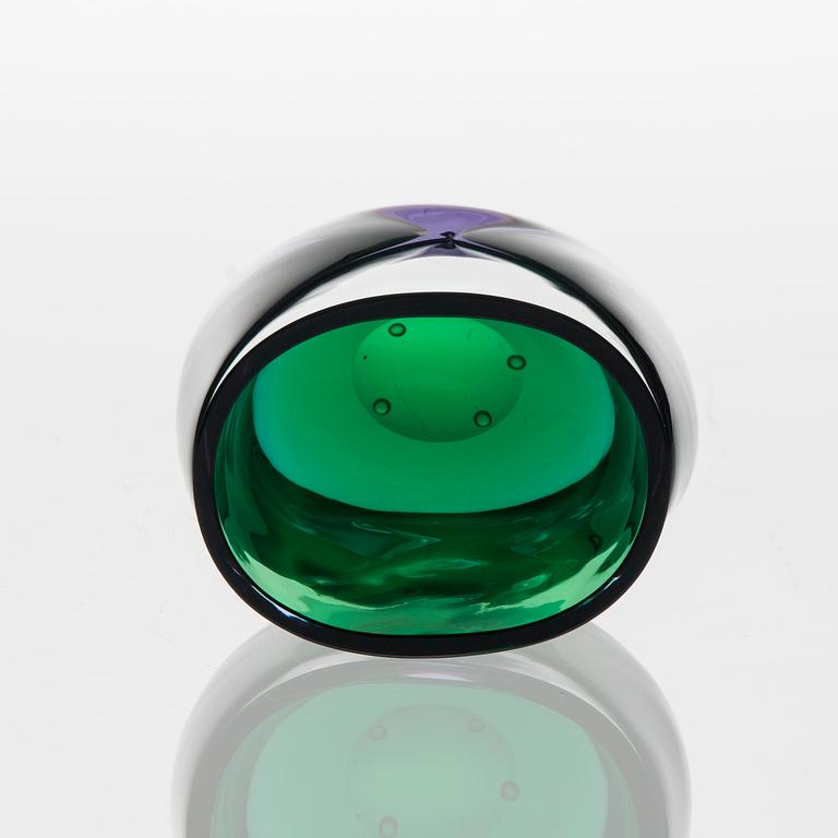 VAS, glas, "Kukka N 518", Heikki Orvola, Nuutajärvi Notsjö, 1970-tal.