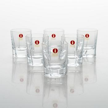 Tapio Wirkkala, snapsglas, 6 st, "Viva", Iittala.