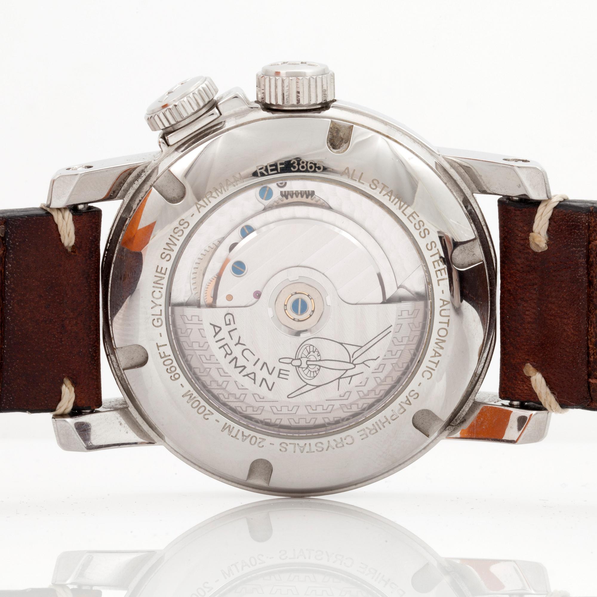 GLYCINE, Airman, World Timer (200M-660FT), wristwatch, 46 mm,