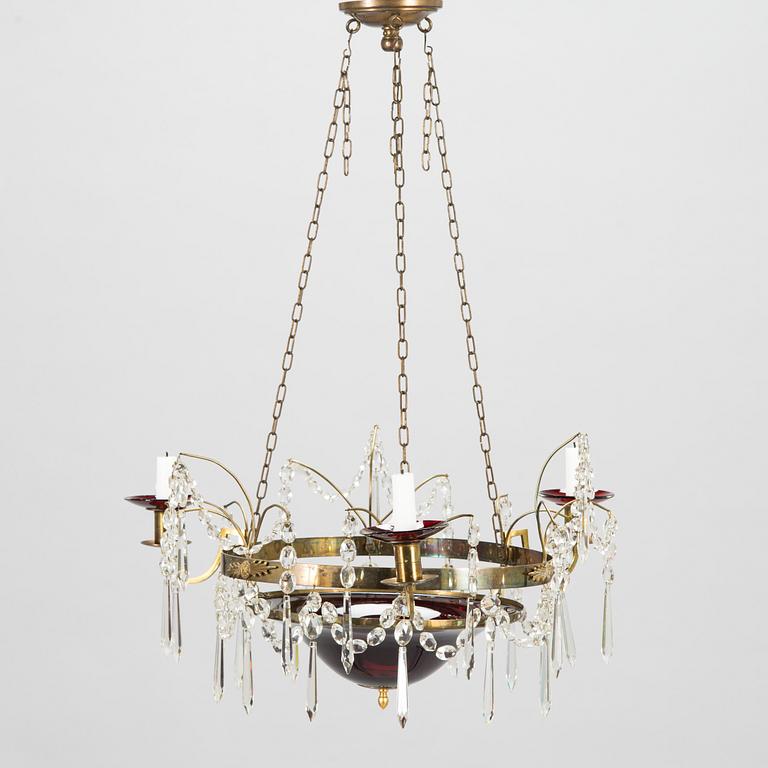 A chandelier, latter half of 20th century.