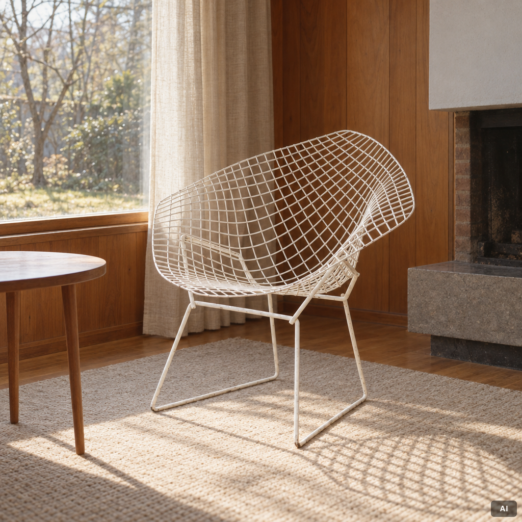 Harry Bertoia, a 'Diamond Chair'.