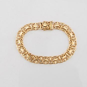 Armband X-länk 18k guld, Castor Konstsmide Stockholm 1959.