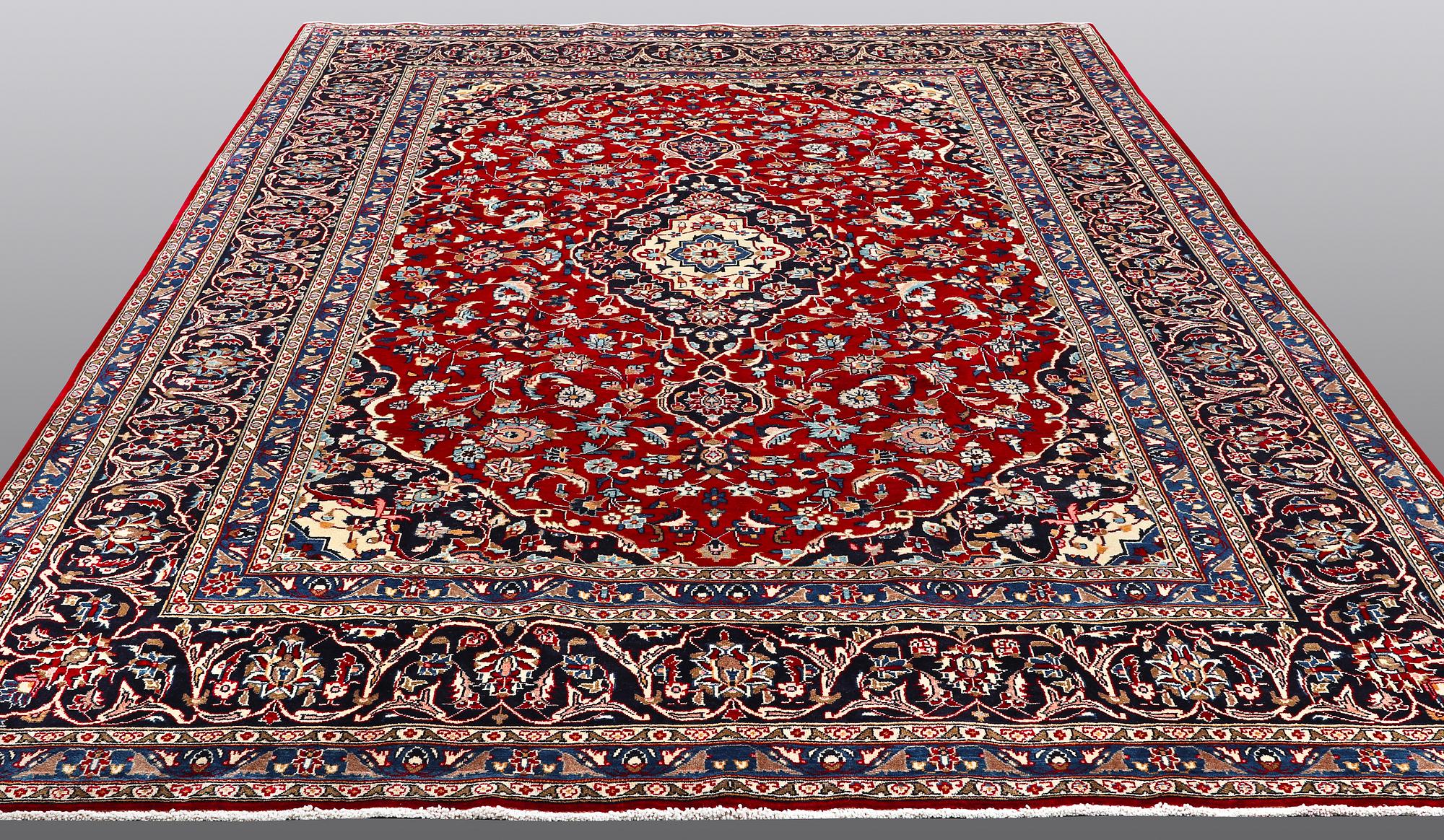 A carpet, Mashad, ca 346 x 248 cm.