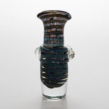 Björn Weckström, a glass caraf, signed Björn Weckström Nuutajärvi Notsjö -77.