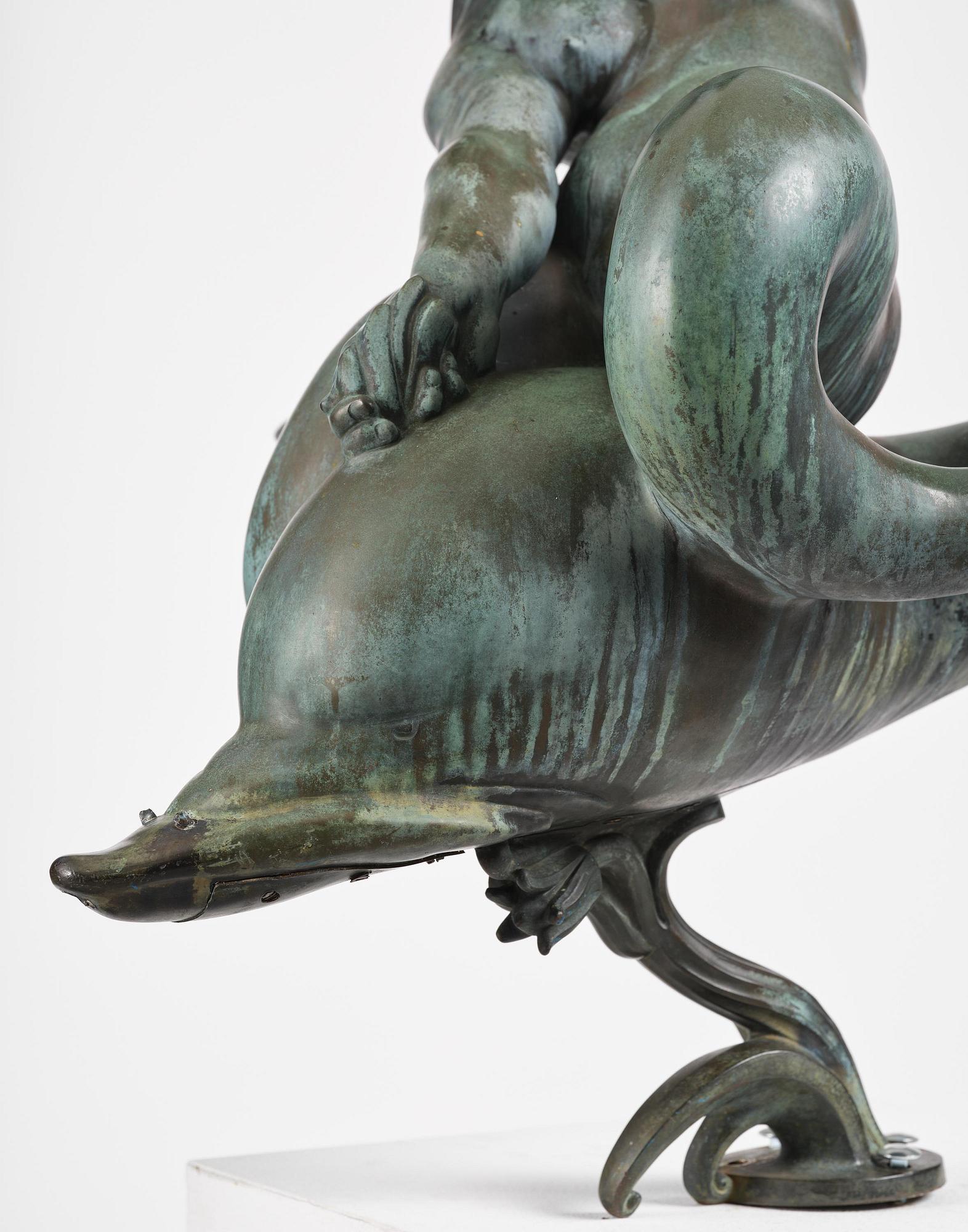 Carl Milles, "Solglitter" / "Najad på delfin" (Sunglitter / Naiad and dolphin).