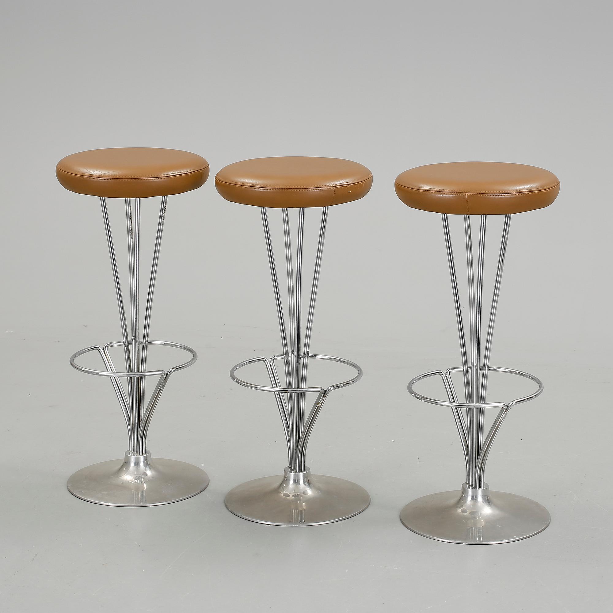 BARSTOLAR, 3 st, Piet Hein för Fritz Hansen, Danmark, 1987.